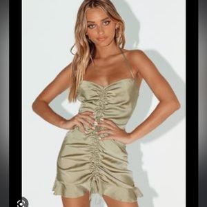 Princess Polly jada mini dress. Size 4 brand new never worn. Sage green